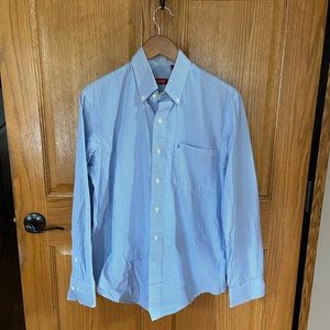 IZOD Luxury Mens Long Sleeve Button Down
